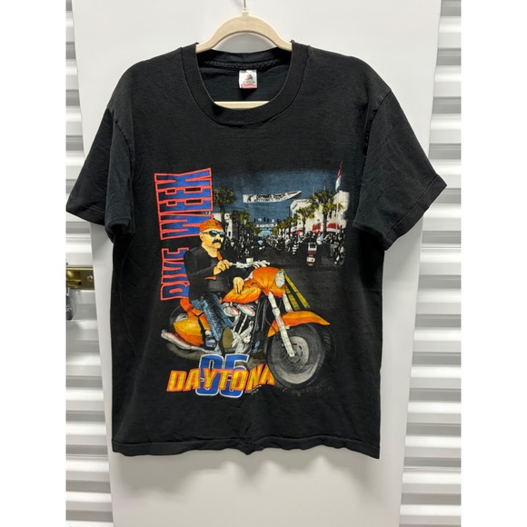Fruit of the Loom Other - 1995 Vintage Fruit of the Loom T-Shirt Mens Large Black Excellent Bike Week‎